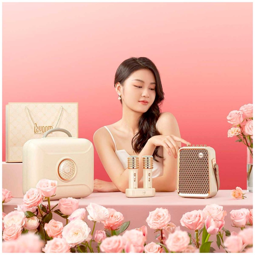 Портативная колонка с двумя микрофонами Divoom SongBird-HQ 2, белый фото 9