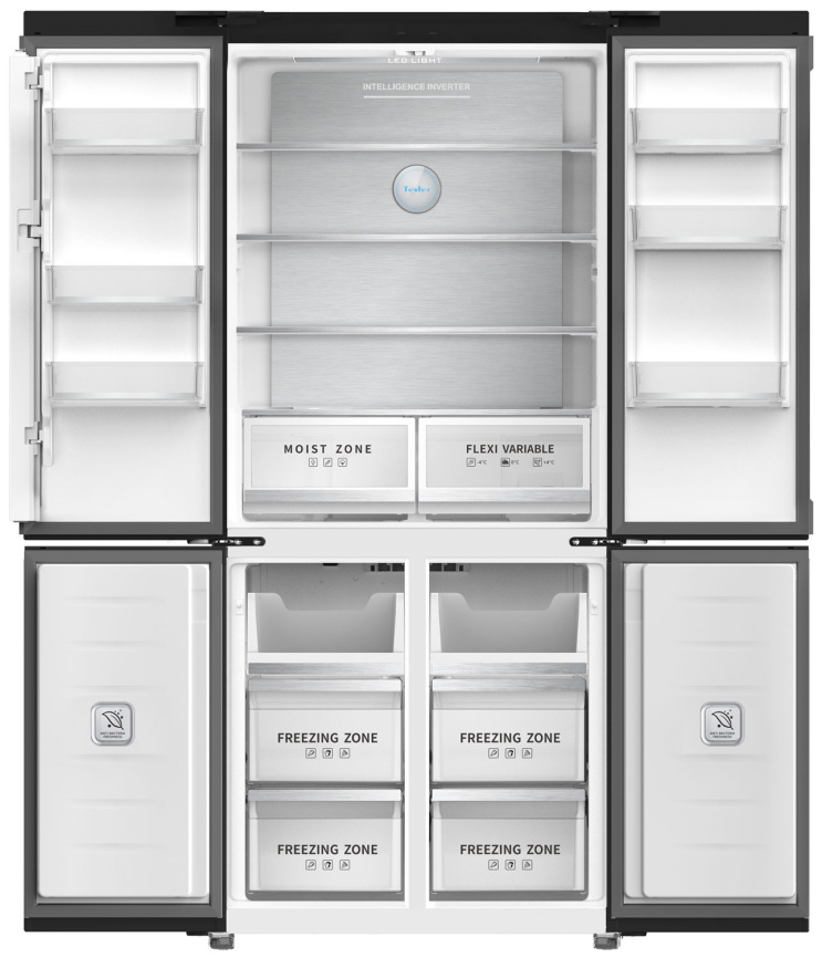 Многокамерный холодильник Tesler RCD-487BI SPARKLING GREY фото 2