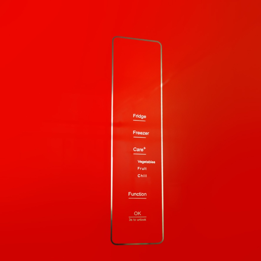 Многокамерный холодильник Centek CT-1744 NF Red Glass No frost, красный фото 4