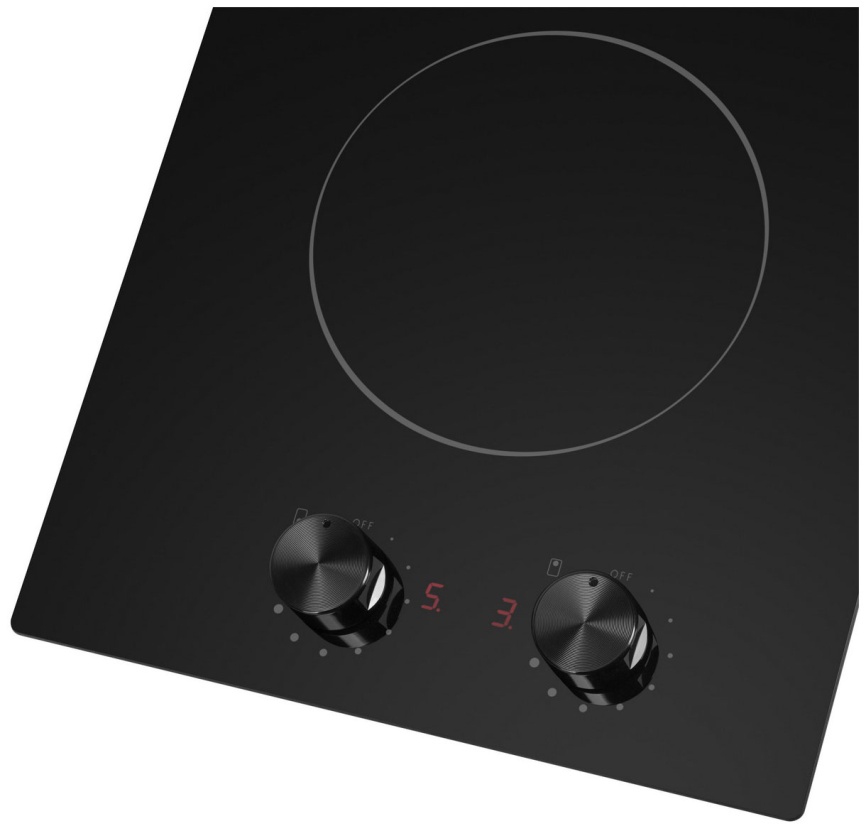 Электрическая варочная панель Maunfeld CVCE292MBK2 29 см, 2 конфорки стеклокерамика, черный фото 4