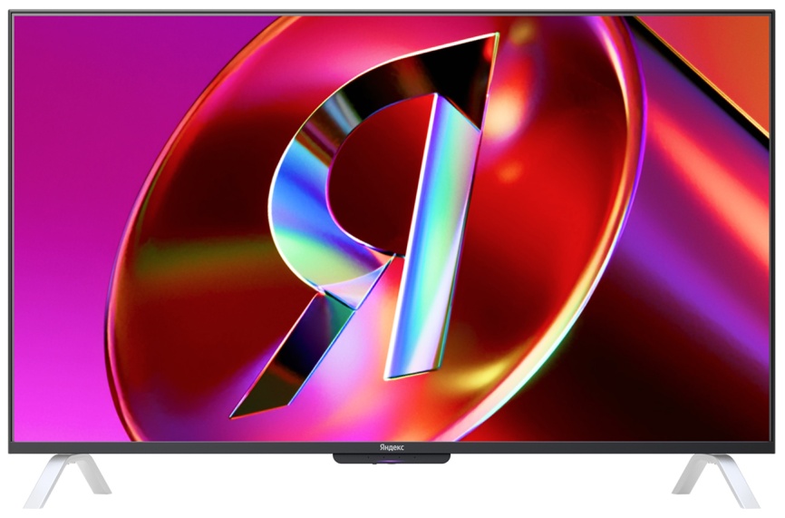 Телевизор Яндекс YNDX-00095, 55 дюйма, 4K Ultra HD, смарт ТВ, YаOS, черный фото 1
