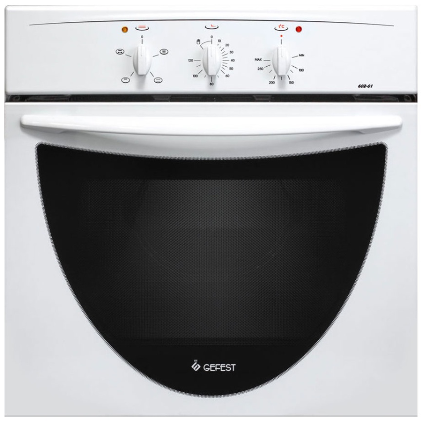 Электрический духовой шкаф Gefest ЭДВ ДА 602-01 59 см, 55 л гриль, белый фото 1