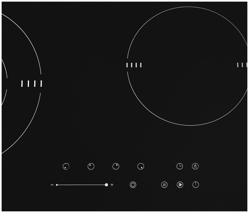 Электрическая варочная панель De luxe VC6E466-S07 (EVS5904.00) 59 см, 4 конфорки стеклокерамика, черный фото 4
