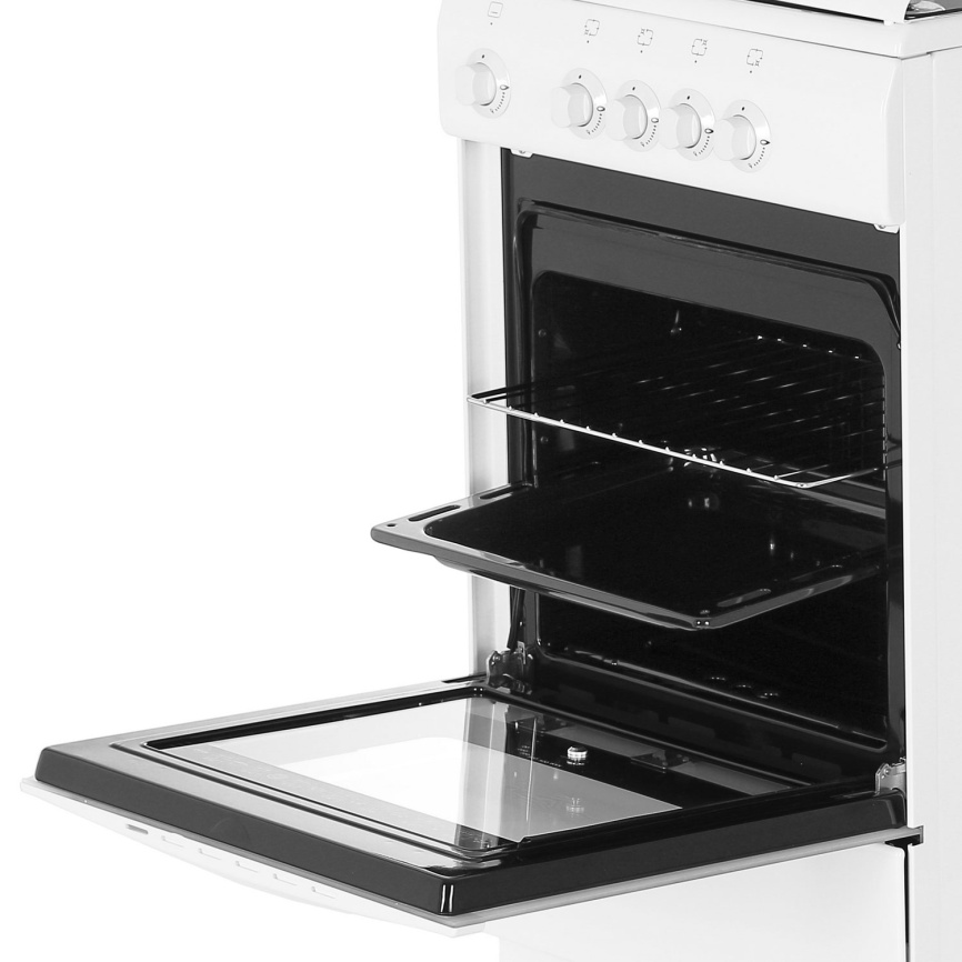 Газовая плита De luxe 5040.37 г к 50 см, 43 л, 4 конфорки, белый фото 10