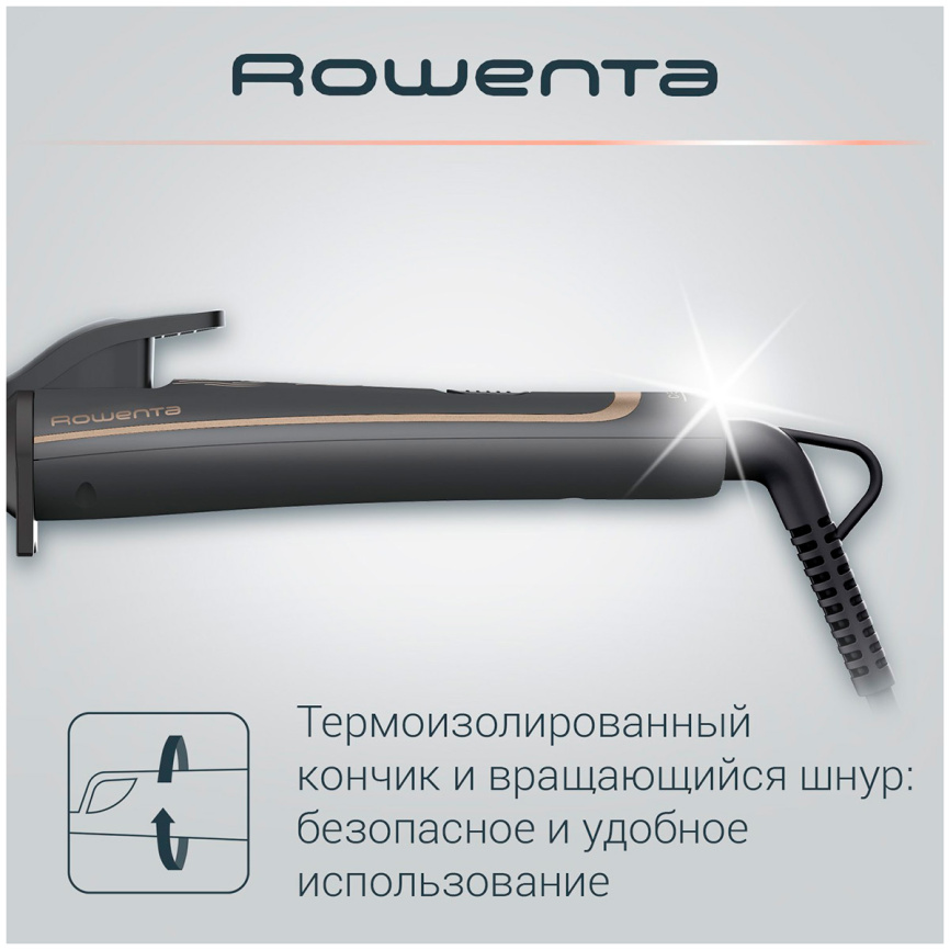 Щипцы для укладки волос Rowenta Curling Dunes CF3227F0 25мм коричневый фото 7