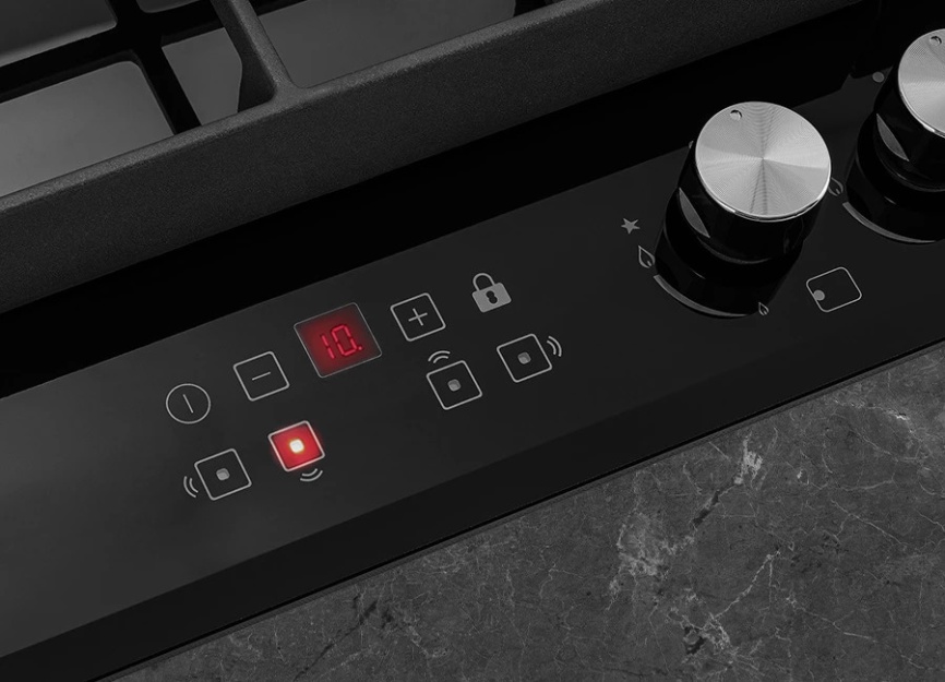 Газовая варочная панель Hiberg VM 7155 B 68 см, 5 конфорок электроподжиг газконтроль, черный фото 16