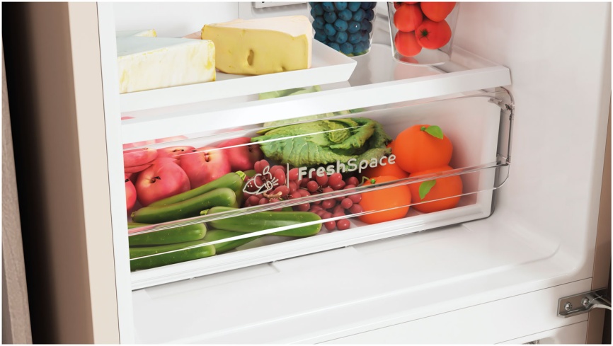 Двухкамерный холодильник Indesit ITR 4160 E No frost, бежевый фото 7