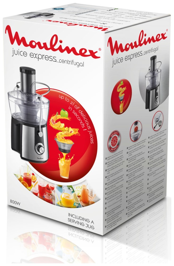 Соковыжималка Moulinex Juice Express JU550D10, серебристый/ черный фото 11