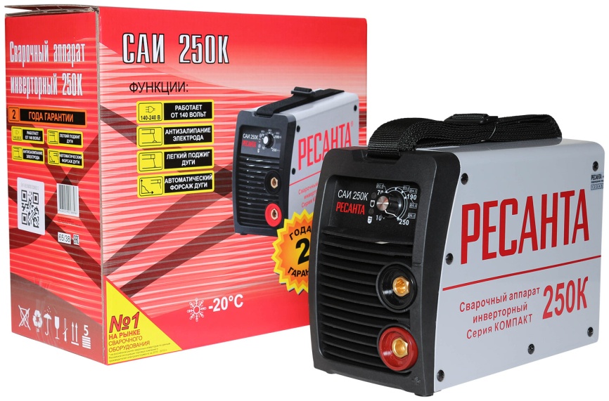 Сварочный аппарат Ресанта САИ 250К (компакт) 65/38 фото 5