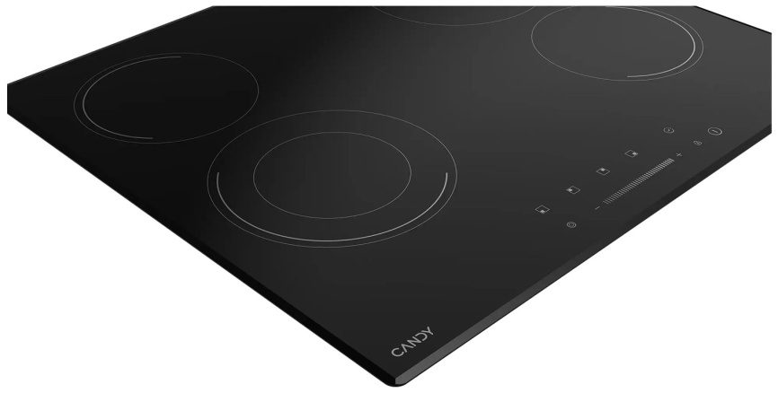 Электрическая варочная панель Candy CHXC64TDVB 58 см, 4 конфорки стеклокерамика, черный фото 2