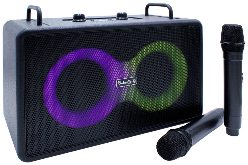 Портативная колонка с двумя микрофонами BukaTech Patty, черный фото 3