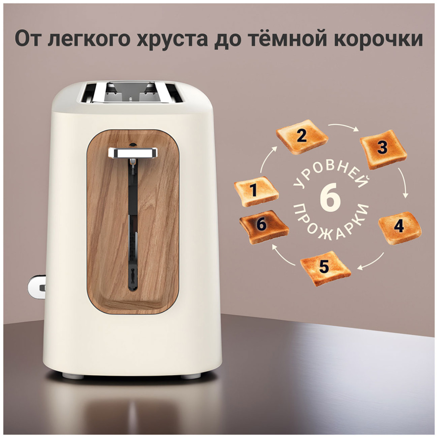 Тостер Tesler TT-140, beige фото 5