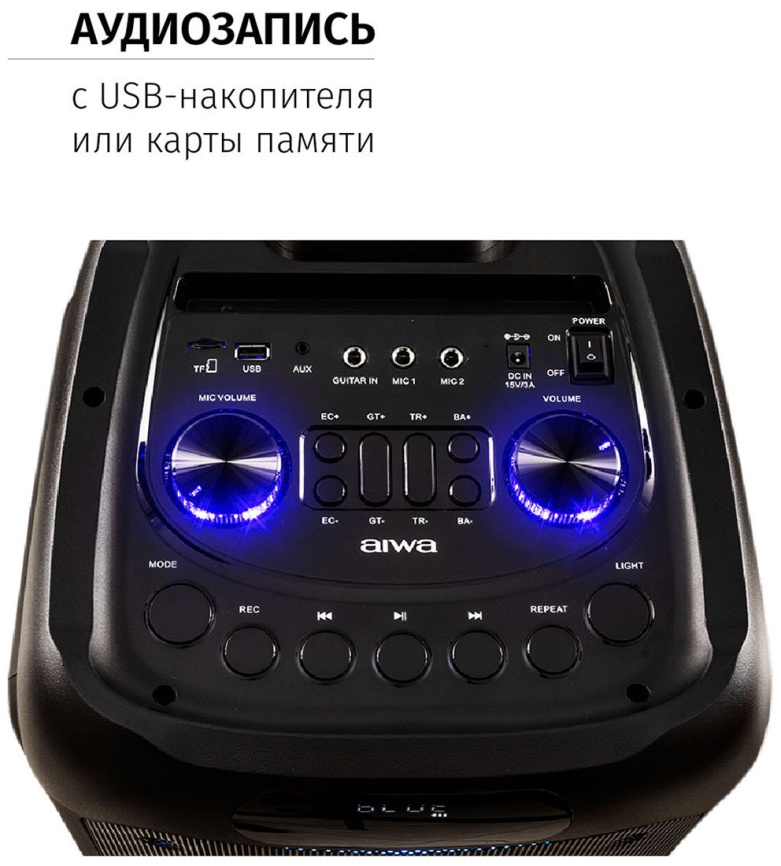 Акустическая система AIWA Домашняя акустическая система AIWA CAS-500 с Bluetooth, черная фото 8