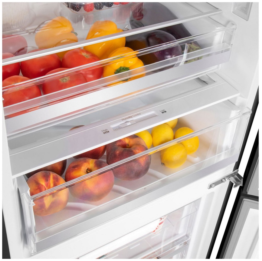 Двухкамерный холодильник Maunfeld MFF200NFSE No frost, серый фото 10