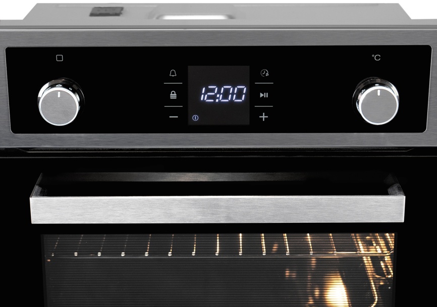 Электрический духовой шкаф LEX EDP 094 IX 59 см, 60 л, гриль и конвекция, черное стекло фото 5