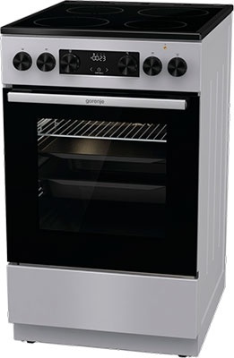 Электроплита Gorenje GEC5C41SG 50 см, 70 л, 4 конфорки, серебристый фото 4
