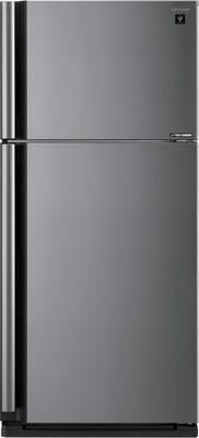 Двухкамерный холодильник Sharp SJ-XE 55 PMSL No frost, серебристый фото 1