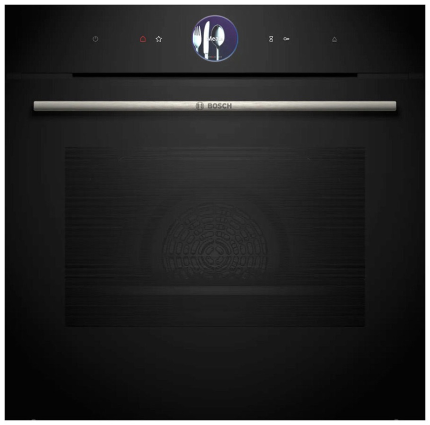 Электрический духовой шкаф Bosch HSG7361B1 59 см, 71 л, гриль и конвекция, черный фото 1