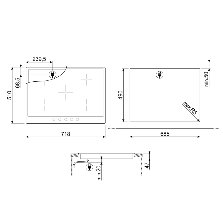 Встраиваемая электрическая панель SMEG Smeg Coloniale P875PO фото 2