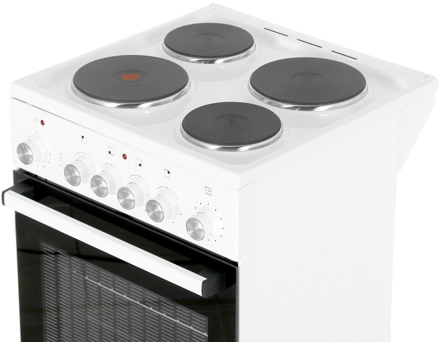 Электроплита De luxe 5004.16 э 50 см, 43 л, 4 конфорки, белый фото 11