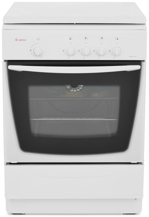 Газовая плита Gefest Брест 1200 C7 K8 60 см, 63 л, 4 конфорки, белый фото 1