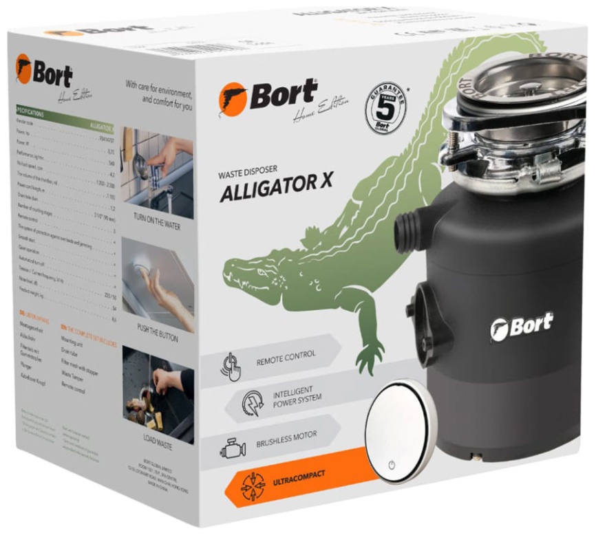 Измельчитель пищевых отходов Bort Alligator X 93414707 фото 9