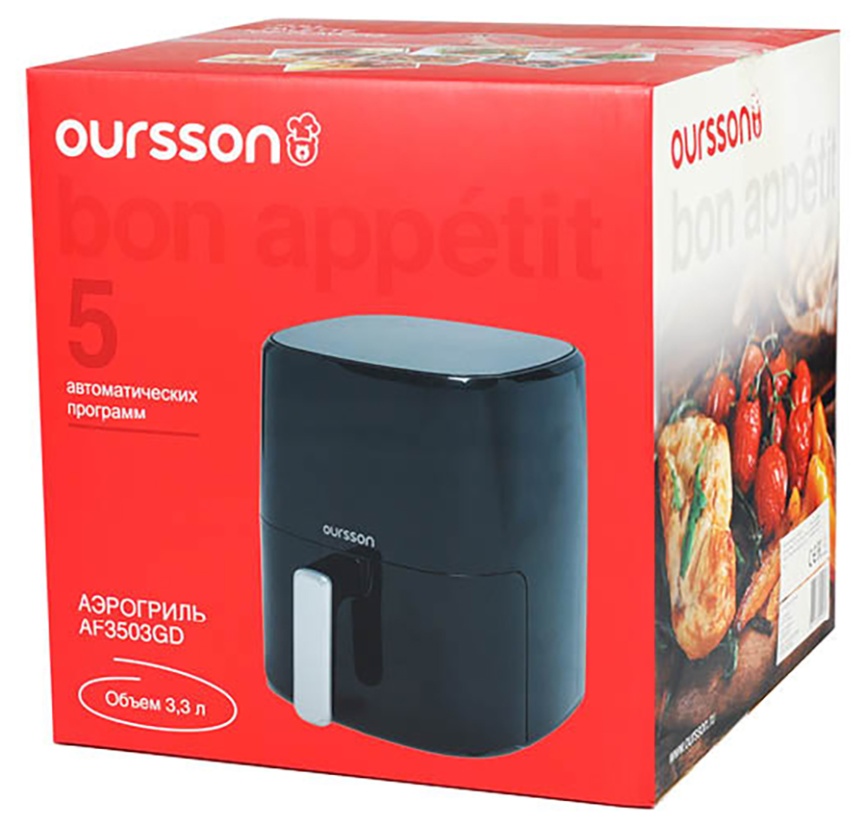 Аэрогриль Oursson AF3503GD/BL (Черный) фото 7