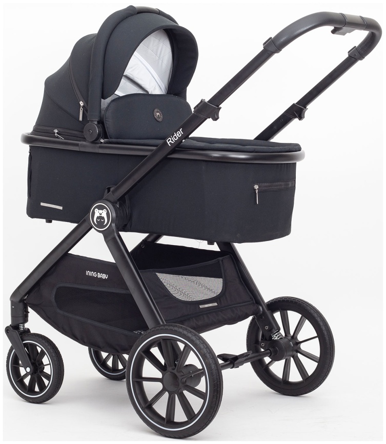 Коляска 2 в 1 Ining Baby KR345 Plus black фото 10