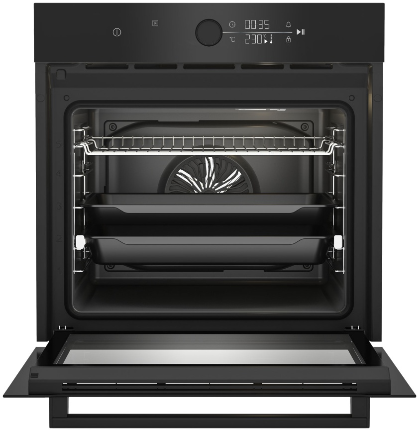 Электрический духовой шкаф Beko BBIM174N0BE 59 см, 72 л, гриль и конвекция, черный фото 3