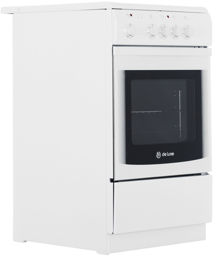 Электроплита De luxe 506004.04 эс 50 см, 54 л, 4 конфорки, белый фото 2