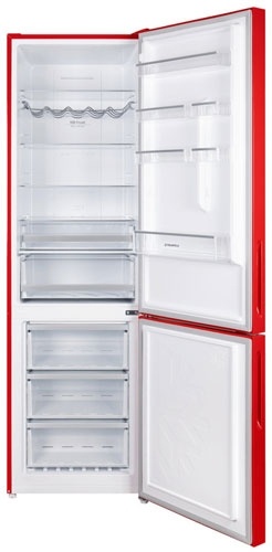 Двухкамерный холодильник Maunfeld MFF200NFR Inverter No frost, красный фото 3
