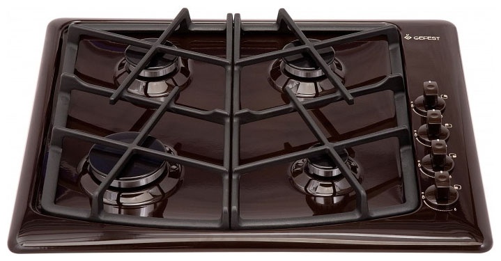 Газовая варочная панель Gefest СГ СН 1211 К17 59 см, 4 конфорки электроподжиг газконтроль, коричневый фото 1