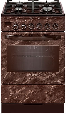 Комбинированная плита Gefest 5502-04 0054 50 см, 55 л, 4 конфорки, коричневый фото 1