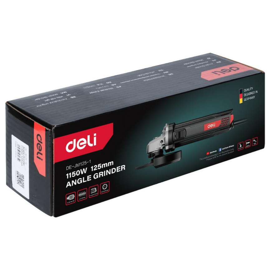Угловая шлифмашина сетевая Deli -инструменты DE-JM125-1E фото 5