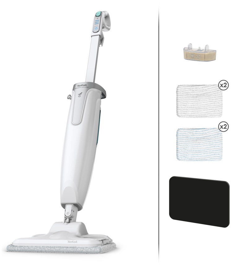 Пароочиститель Tefal Пароочистители Tefal Steam Power VP6557RH 120 Вт, 600 мл, белый фото 9