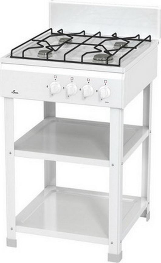 Газовая плита Flama Газовая плита Flama AVG 1402 W 50 см, 4 конфорки, эмаль, белый фото 1