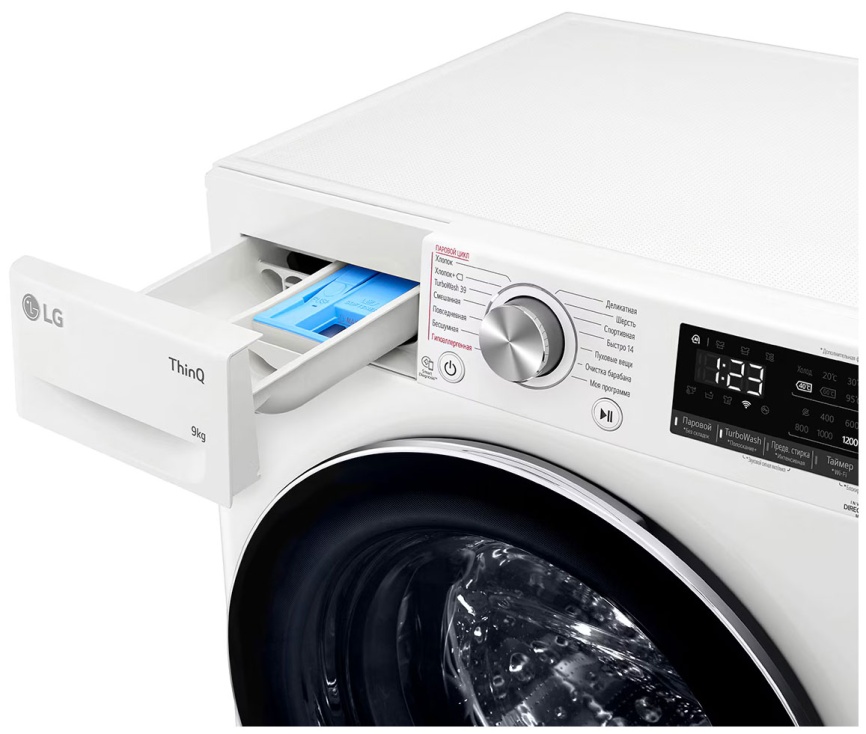 Стиральная машина LG F2V9FW9W 9 кг, белый фото 6