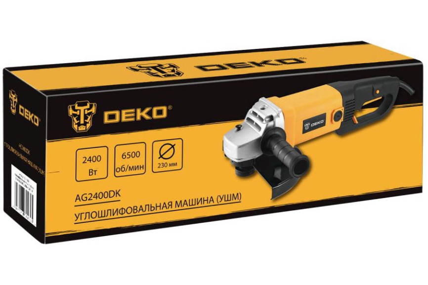 Угловая шлифовальная машина (болгарка) Deko AG2400DK, 230 мм, 2400 Вт (083-1030) фото 5