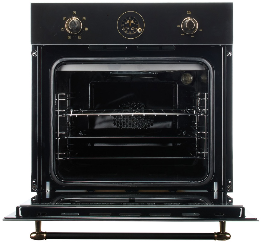 Электрический духовой шкаф De luxe 6006.05эшв-151 59 см, 64 л, гриль и конвекция, черный фото 2