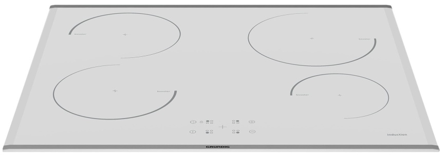 Электрическая варочная панель Grundig GIEI623410MXW 58 см, 4 конфорки стеклокерамика, белый фото 3