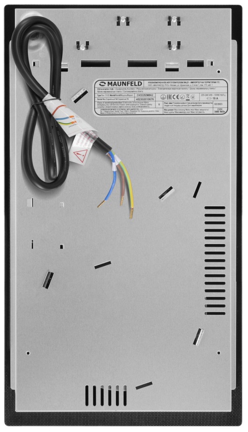 Электрическая варочная панель Maunfeld CVCE292MBK2 29 см, 2 конфорки стеклокерамика, черный фото 6