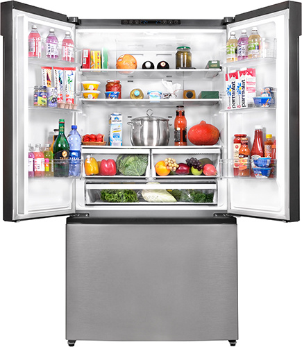 Двухкамерный холодильник Gencool GDM-717WH нержавейка фото 5
