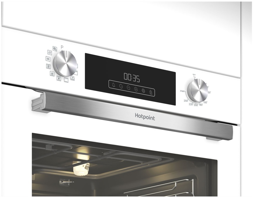 Электрический духовой шкаф Hotpoint HFE8 1221 H WH 59 см, 72 л гриль конвекция, белый фото 4