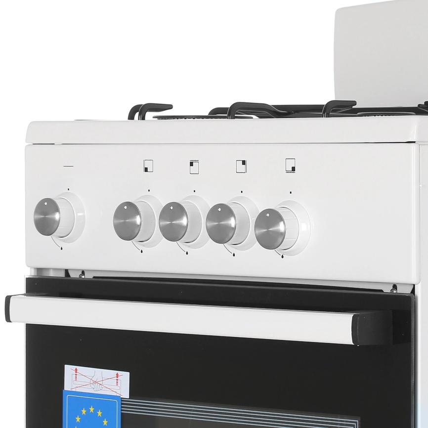 Газовая плита De luxe 5040.48г 50 см, 43 л, 4 конфорки, белый фото 4