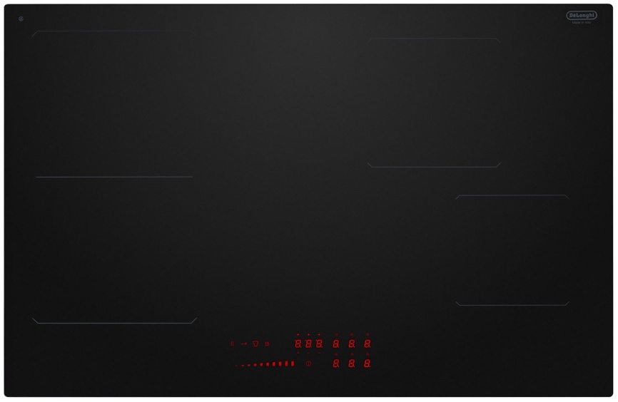Электрическая варочная панель De’Longhi SLI 804 RUS 78 см, 4 конфорки стеклокерамика, черный фото 1