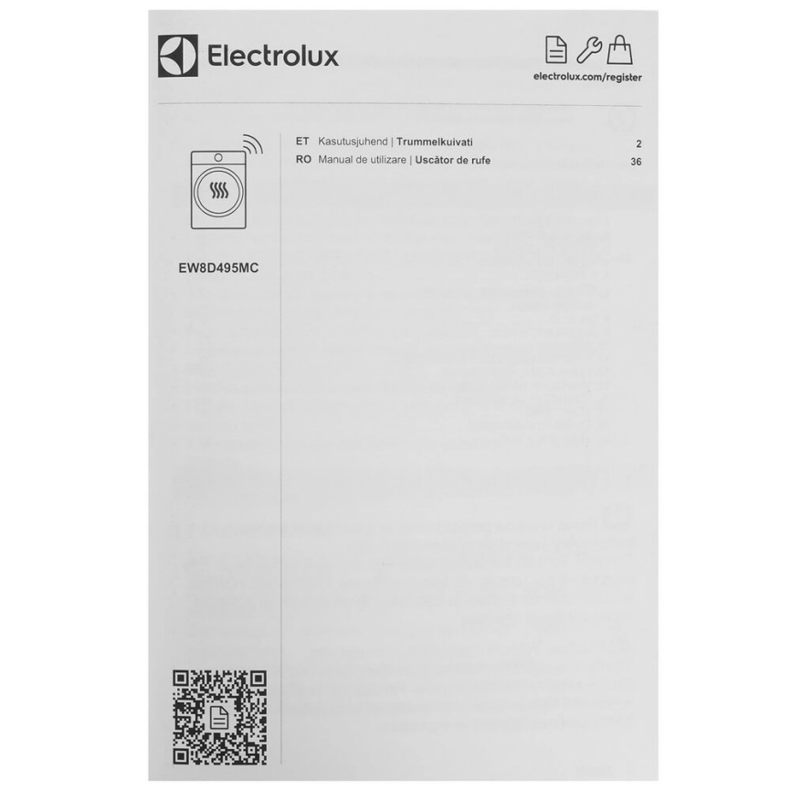 Сушильный барабан ELECTROLUX EW8D495MC фото 11