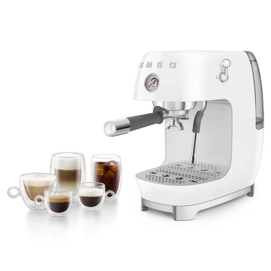 Рожковая эспрессо кофемашина SMEG ECF03WHEU фото 10