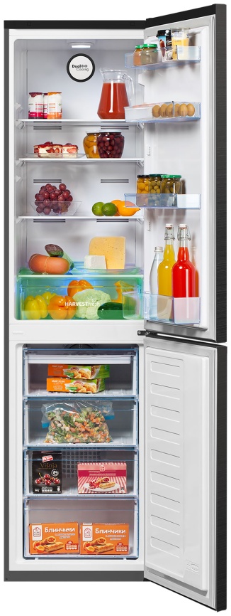 Двухкамерный холодильник Beko B3R0CNK332HXBR No frost, темно-серый фото 2