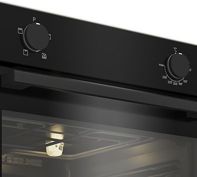 Электрический духовой шкаф Indesit IFE 2420 BL 59 см, 72 л, гриль, черный фото 2