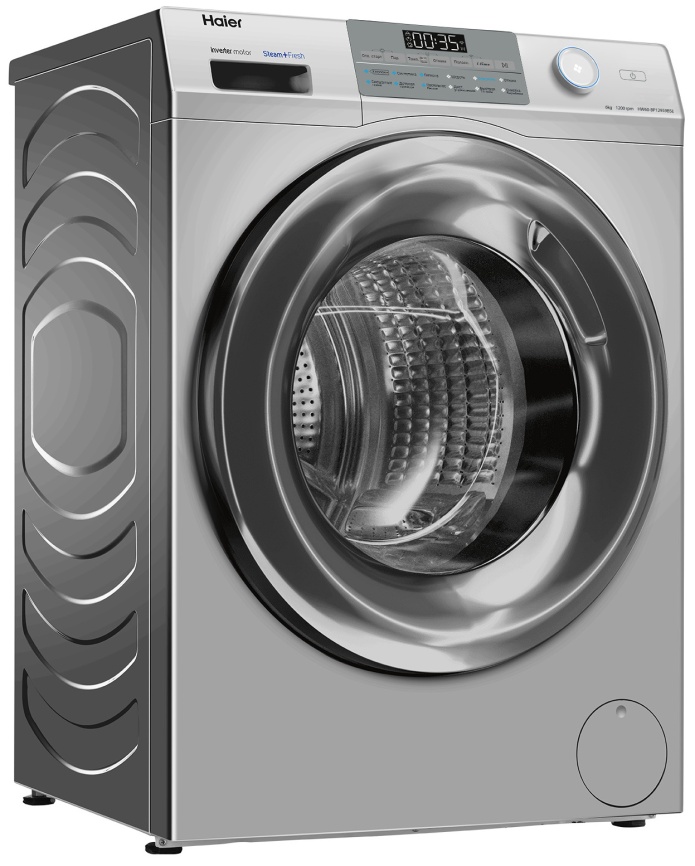 Стиральная машина Haier HW60-BP12959BSE 6 кг, серебристый фото 5